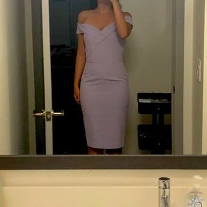 Lavender Off the Shoulder Dress